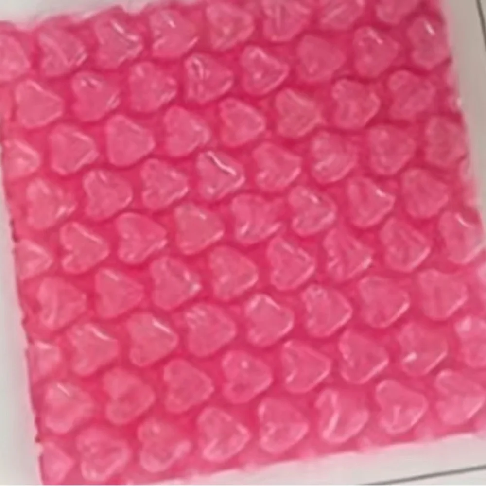 10pcs Pink Heart Shaped Bubble Film Bags - Picture 3 of 5